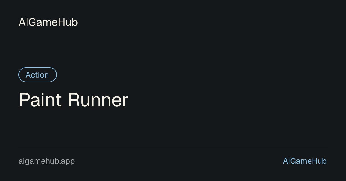 Paint Runner - アクション